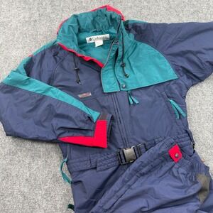 Vintage Columbia Sportswear Ski Snow Suit Medium One Piece Multi Color Men's